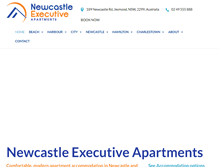 Tablet Screenshot of newcastleapartments.com.au